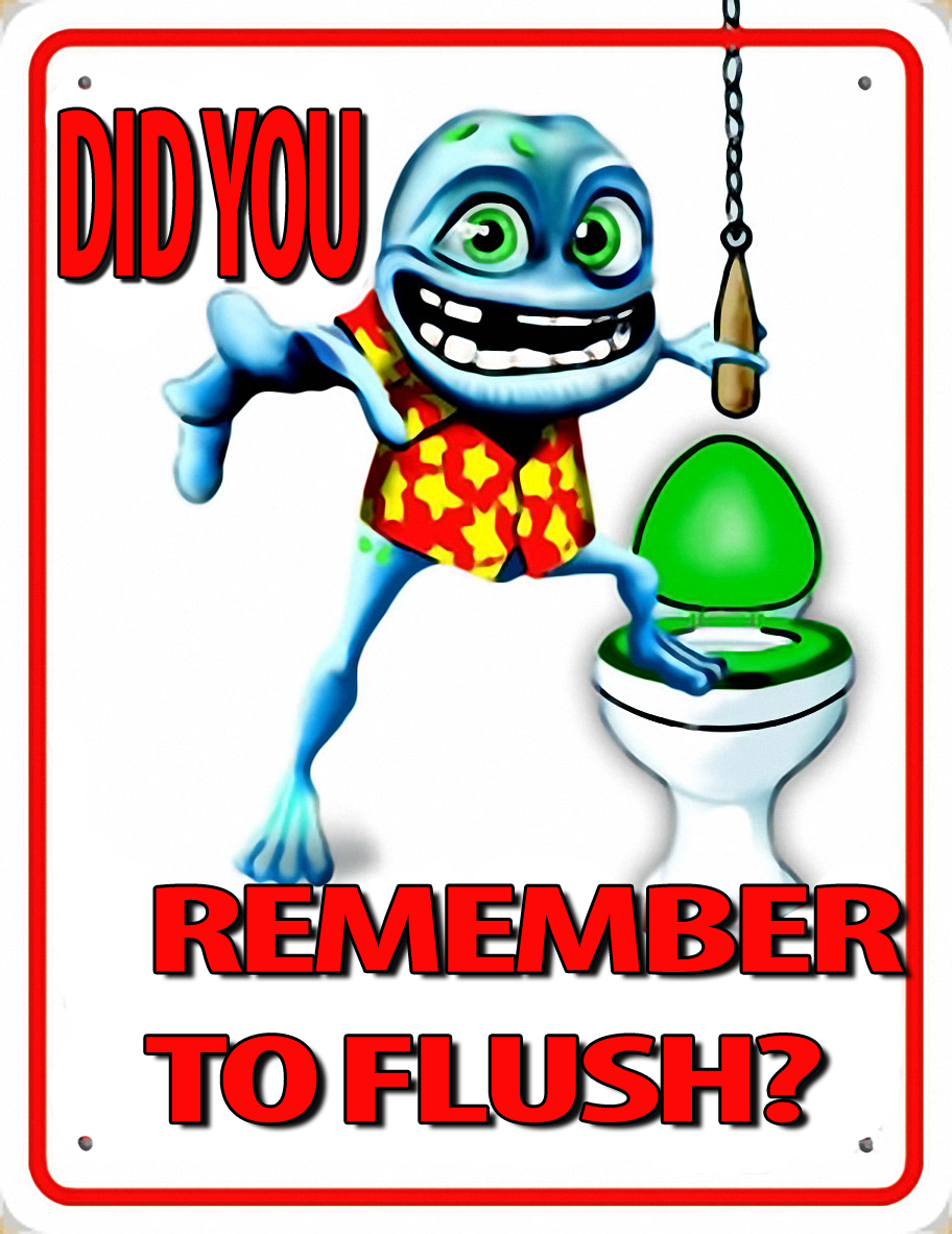 Did you remember to flush the toliet sign